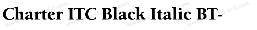 Charter ITC Black Italic BT字体转换